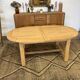Extendable farmhouse table in solid oak
