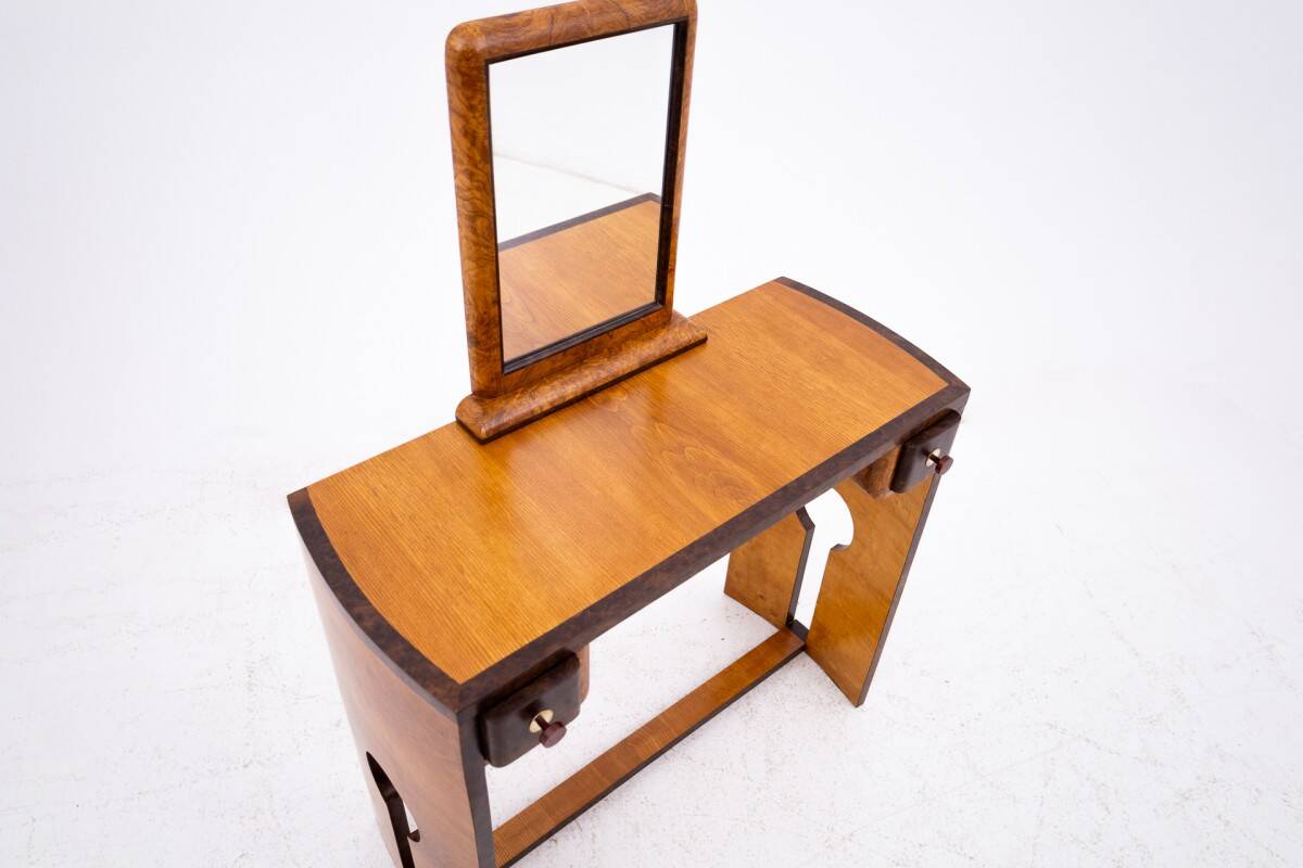 Art deco dressing table + chair set, Poland, Art Deco, ca. 1940.