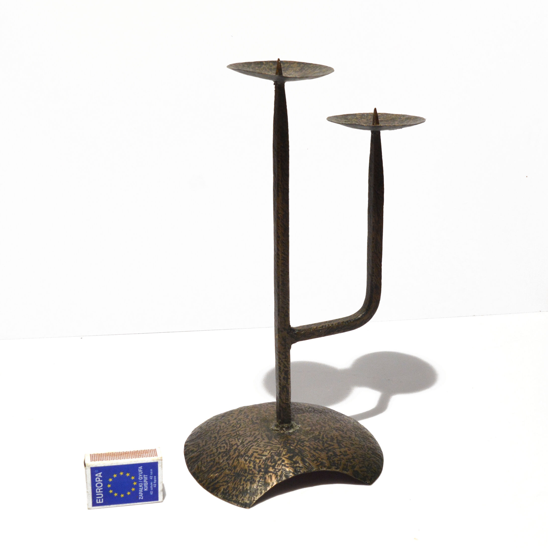 Brutalist style candlestick, czechoslovakia, 1960s