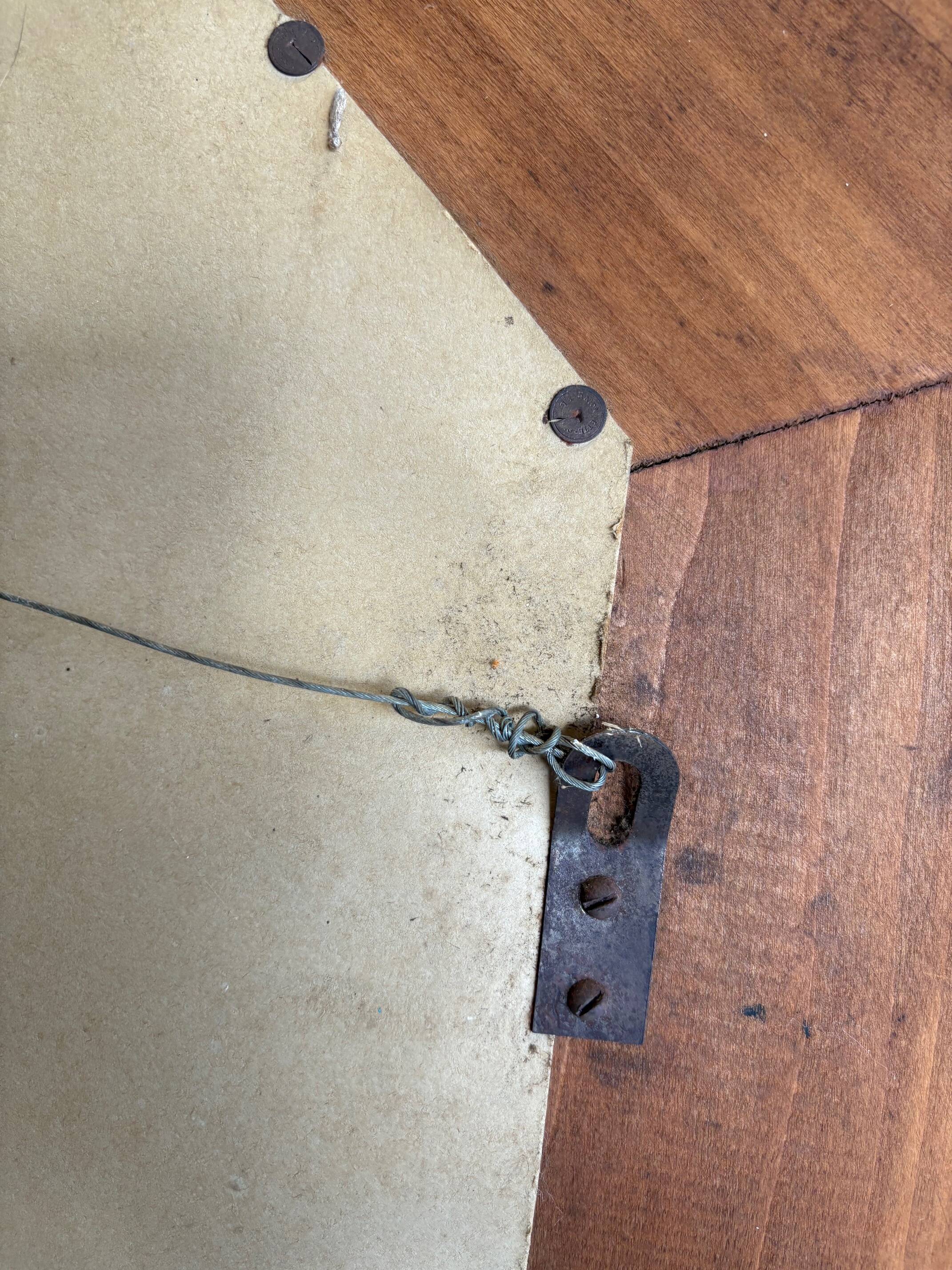 Large antique Venetian mirror with a glazing bar – early 20th century