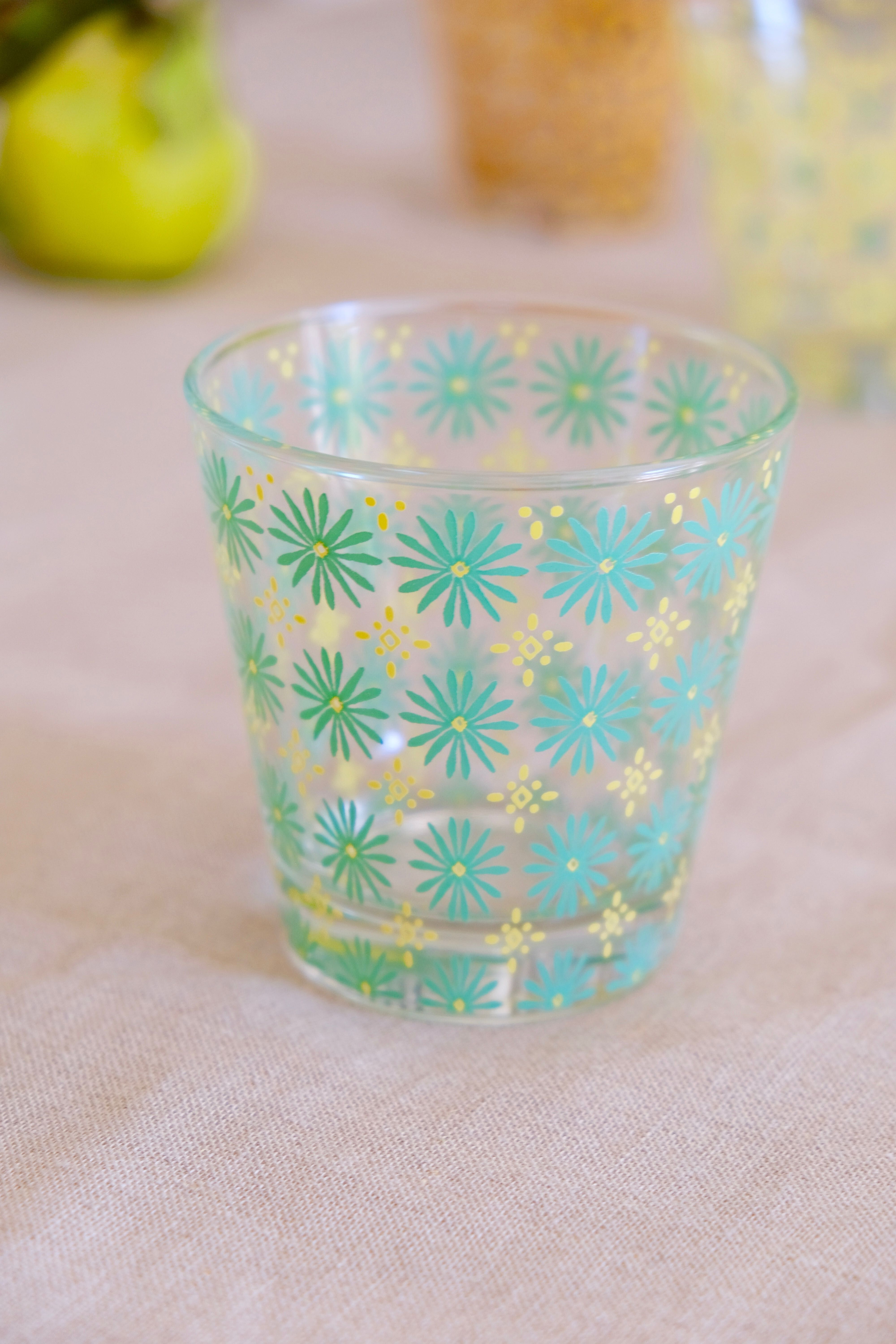 Vintage flower glasses Cerve Italy