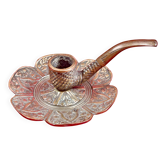 ancien bougeoir à main dit rat de cave en bronze d'art Pipe