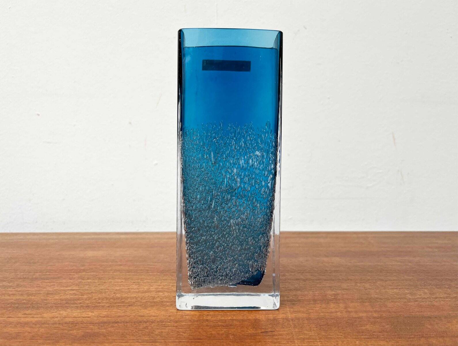 Mid-Century German Glass Block Vase by Ingrid Glas, Germany, 1960s