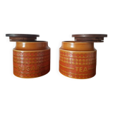 Set of 2 vintage pots with lids