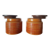 Lot de 2 pots vintage avec couvercle