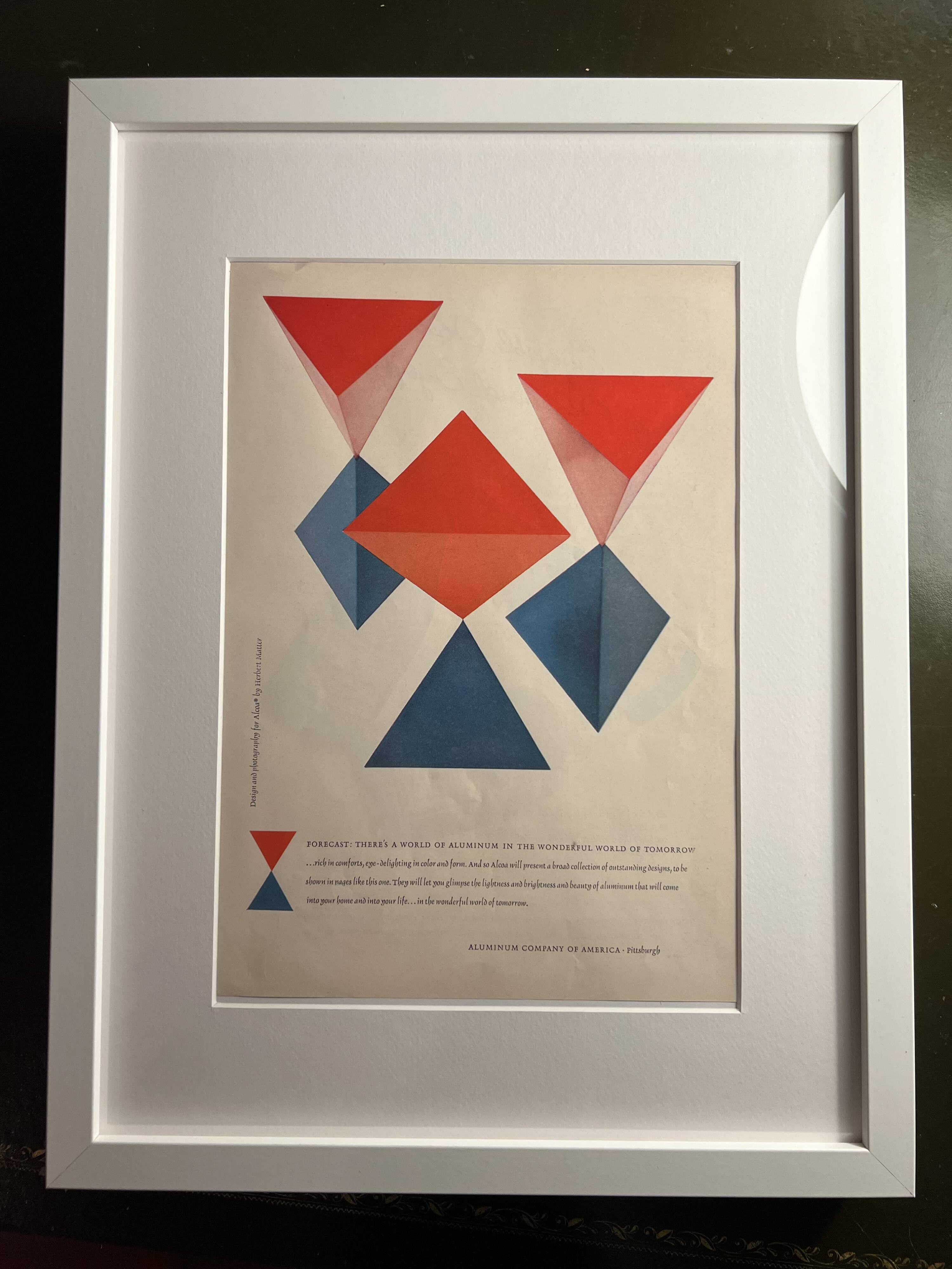 Framed poster knoll space age herbert matter