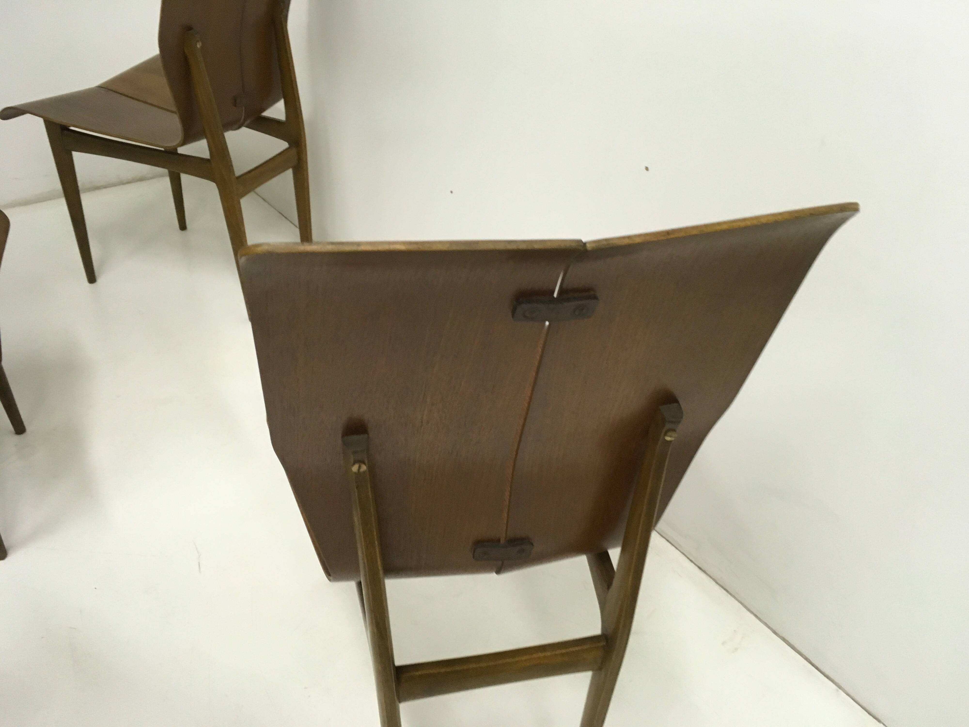 Six Vintage Curved Wood Chairs in the Style of Ilmari Tapiovaara, Finland