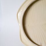 Ceramic trivet, Leaf model, Yellow, Made in France, 1950