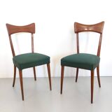 Pair of Green Side Chairs attributed to Ico Parisi for Ariberto Colombo