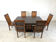 Mid-century bamboo high back dining chairs with table, 1960s