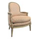 Louis XVI period bergère armchair with re-engraving