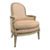 Louis XVI period bergère armchair with re-engraving