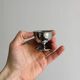 6 silver-plated metal egg cups