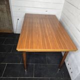 Vintage rectangular table with 2 extensions from the 60s