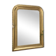 Miroir Louis-Philippe époque 19ème,  doré à la feuille d’or, glace au mercure 102x77,5cm