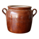 Large antique glazed stoneware pot