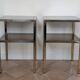 Side tables, chrome metal end tables