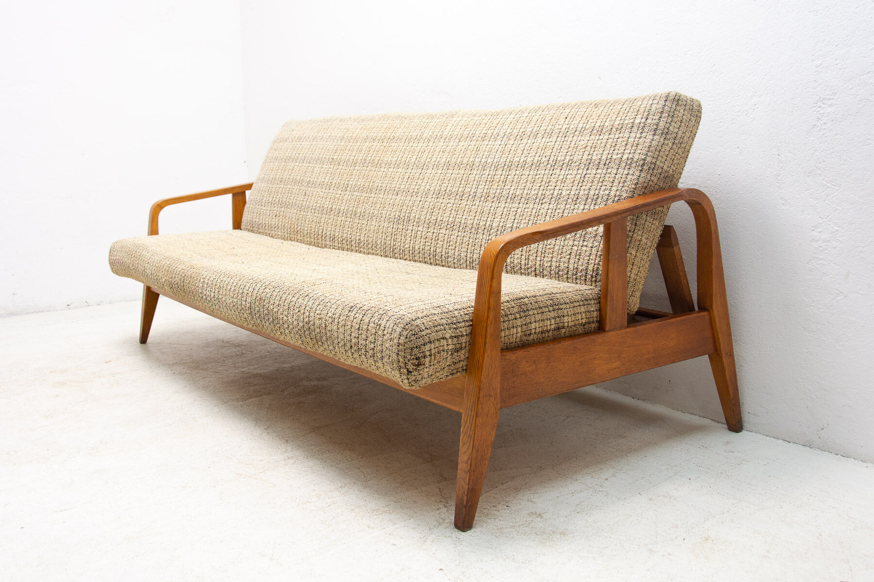 Canapé pliant du milieu du siècle dans le style scandinave, années 1960, Tchécoslovaquie