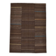 5x8 Dark Brown Ethnic Turkish Kilim Rug, 169x238Cm