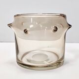 Amber Murano Glass Vase with Bugne Ascribable to Ercole Barovier, Italy