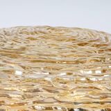 Amber glass wall light in the shape of a fingerprint, Germany, 1970s.