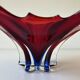 Important Murano blown glass centrepiece – Ruby red and blue
