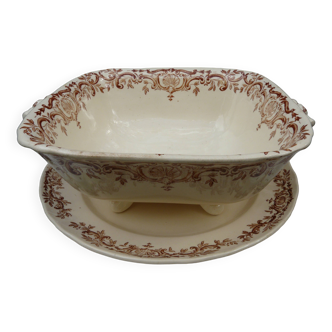 saladier - coupe à fruit et plat Longchamp terre de fer modèle Régent