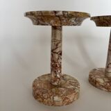 Pair of marble candlesticks