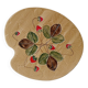 Plat en barbotine motif fraisiers