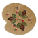 Plat en barbotine motif fraisiers