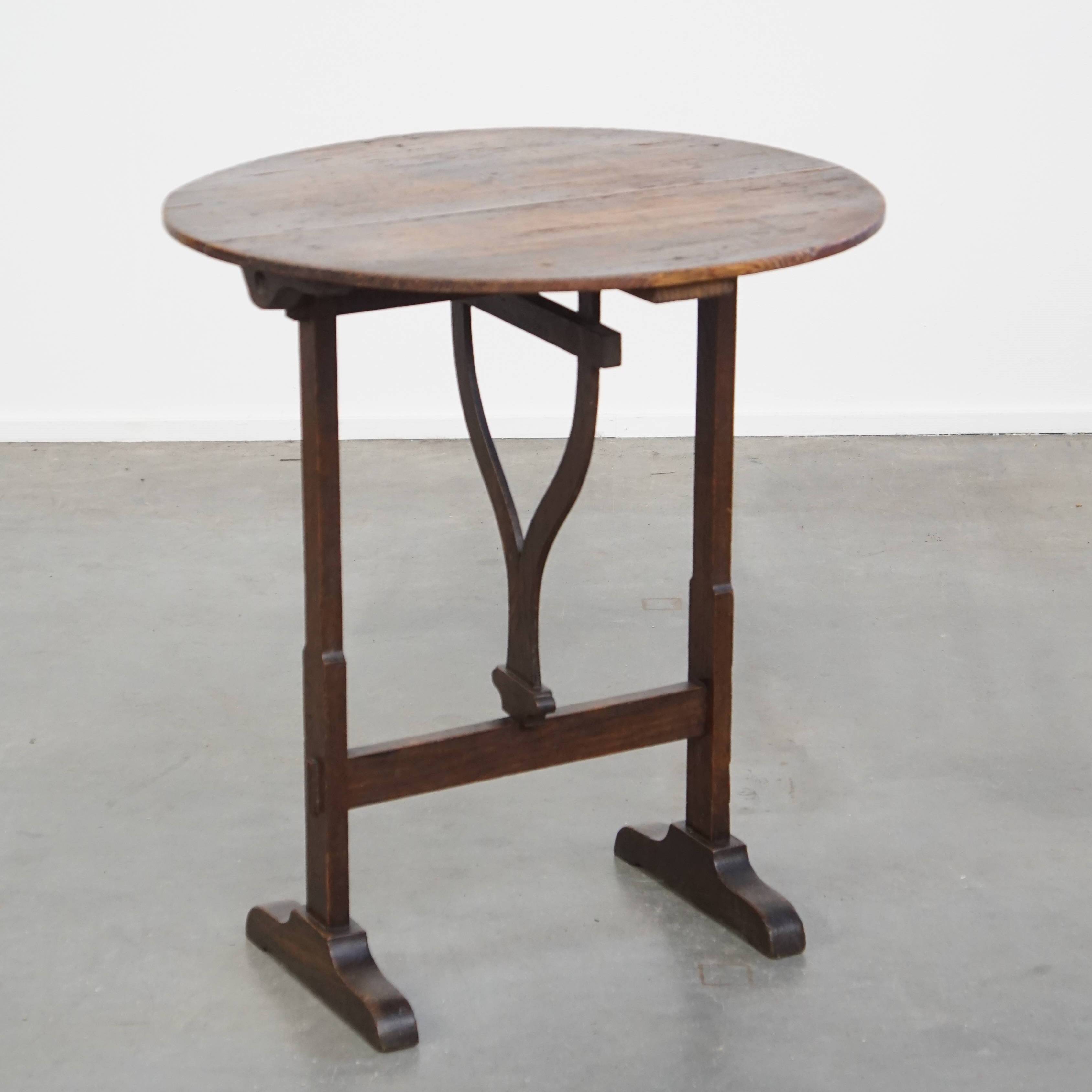 Antique early 19th century folding wine table