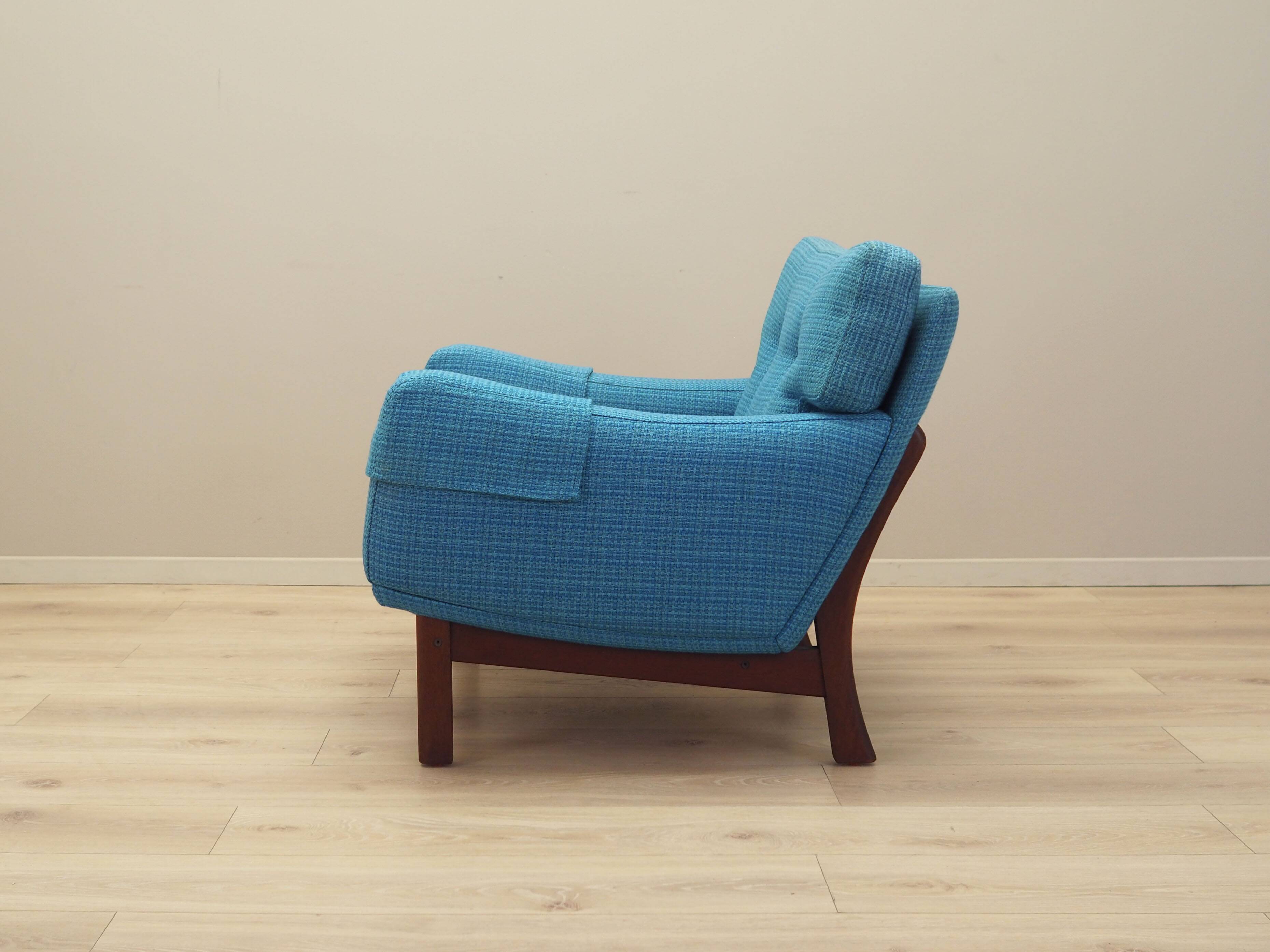 Blue armchair, Danish design, 1960s, production: Denmark