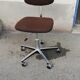 Fauteuil de bureau vintage tissu marron