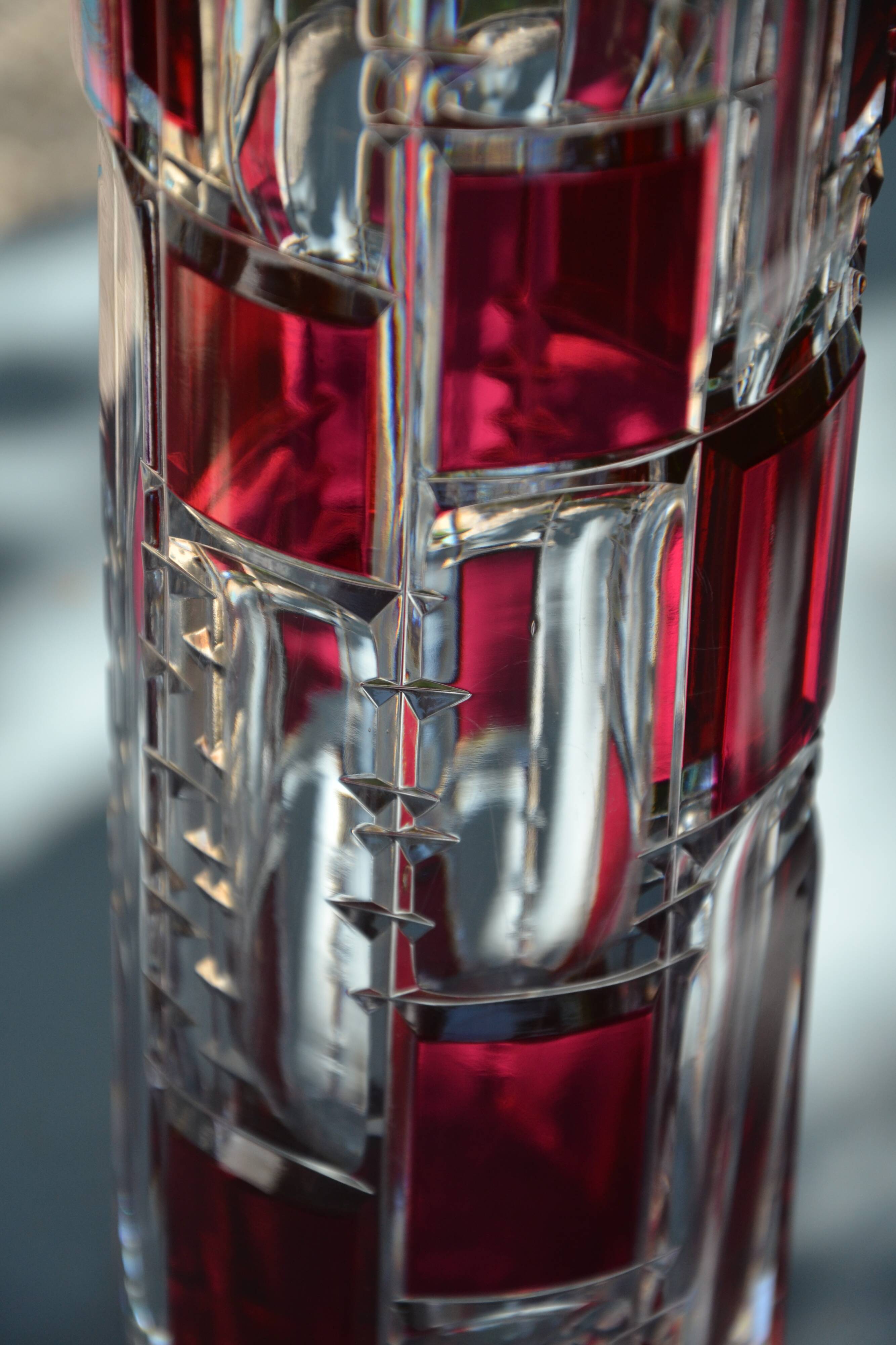 Modern St Lambert crystal vase