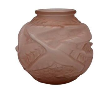 Art Deco glass ball vase