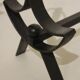Pair of modernist wrought iron fire dogs