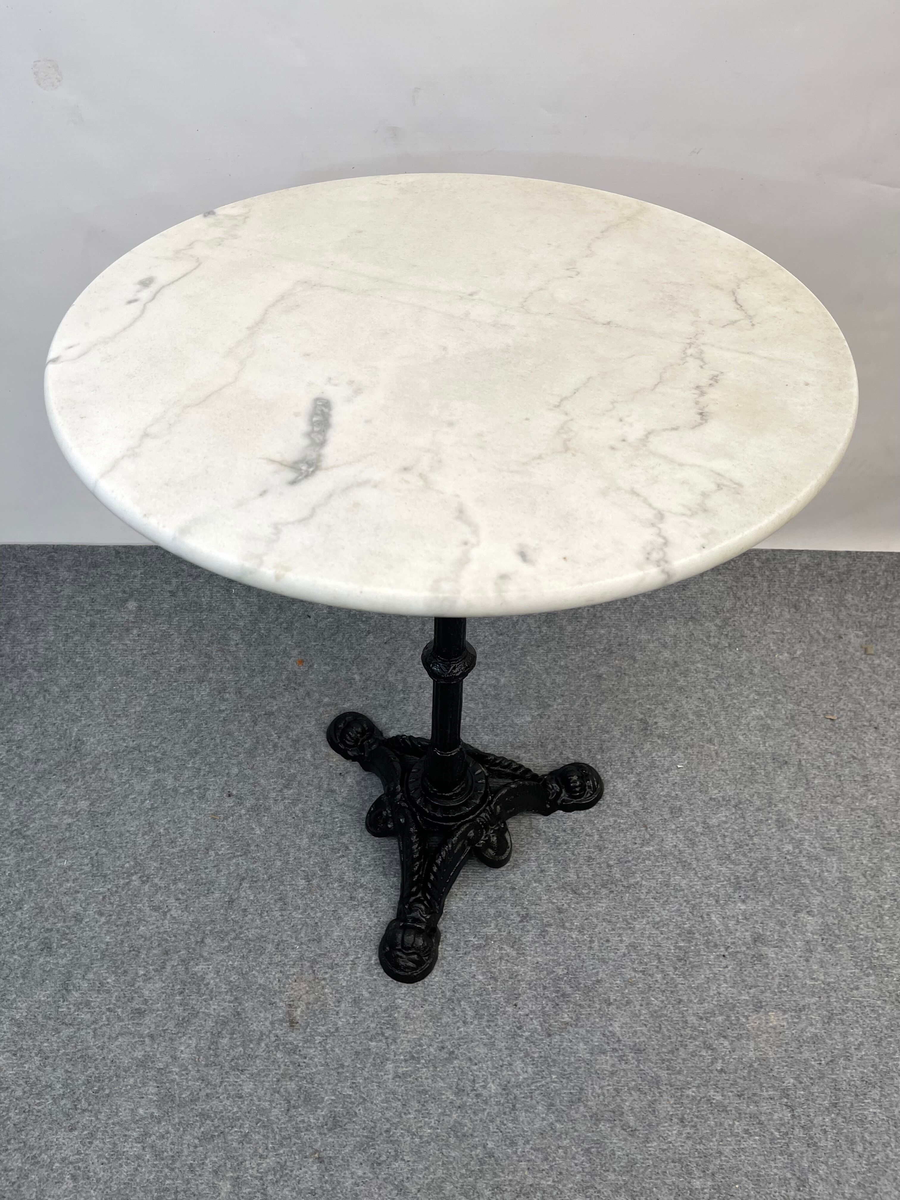 Parisian coffee bistro table marble tray