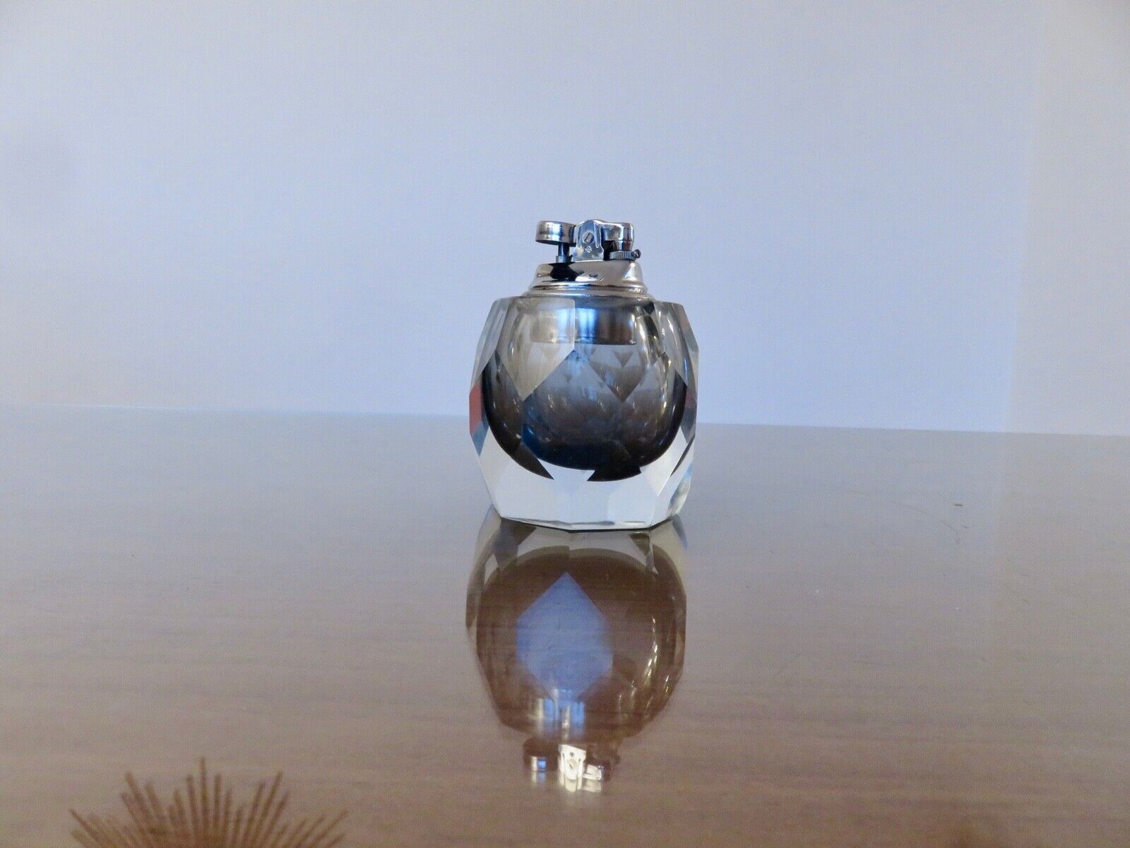 Cendrier et briquet de table en verre de Murano 1970