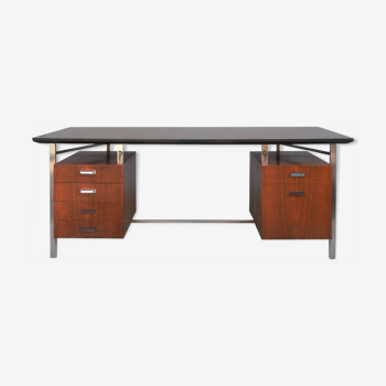 Desk rosewood and chrome 1960s