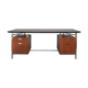 Bureau en palissandre et chrome années 1960