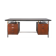 Bureau en palissandre et chrome années 1960