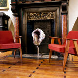 Authentic pair of 366 armchairs by Józef Chierowski, 1960