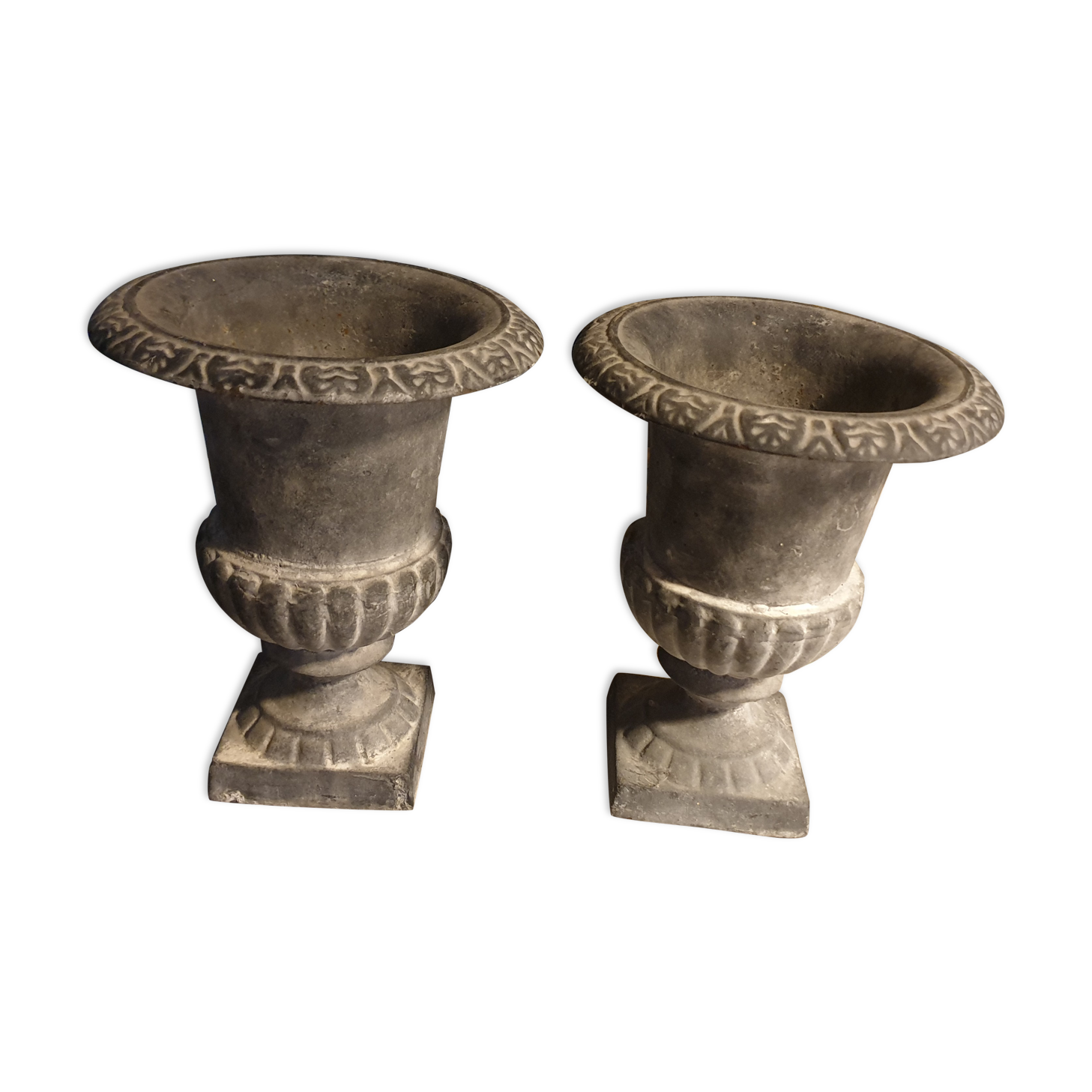 Pair of Medici cast iron vases