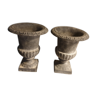 Pair of Medici cast iron vases