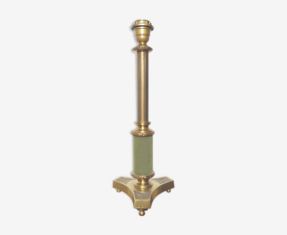 Pied de lampe fleurs de lys en bronze