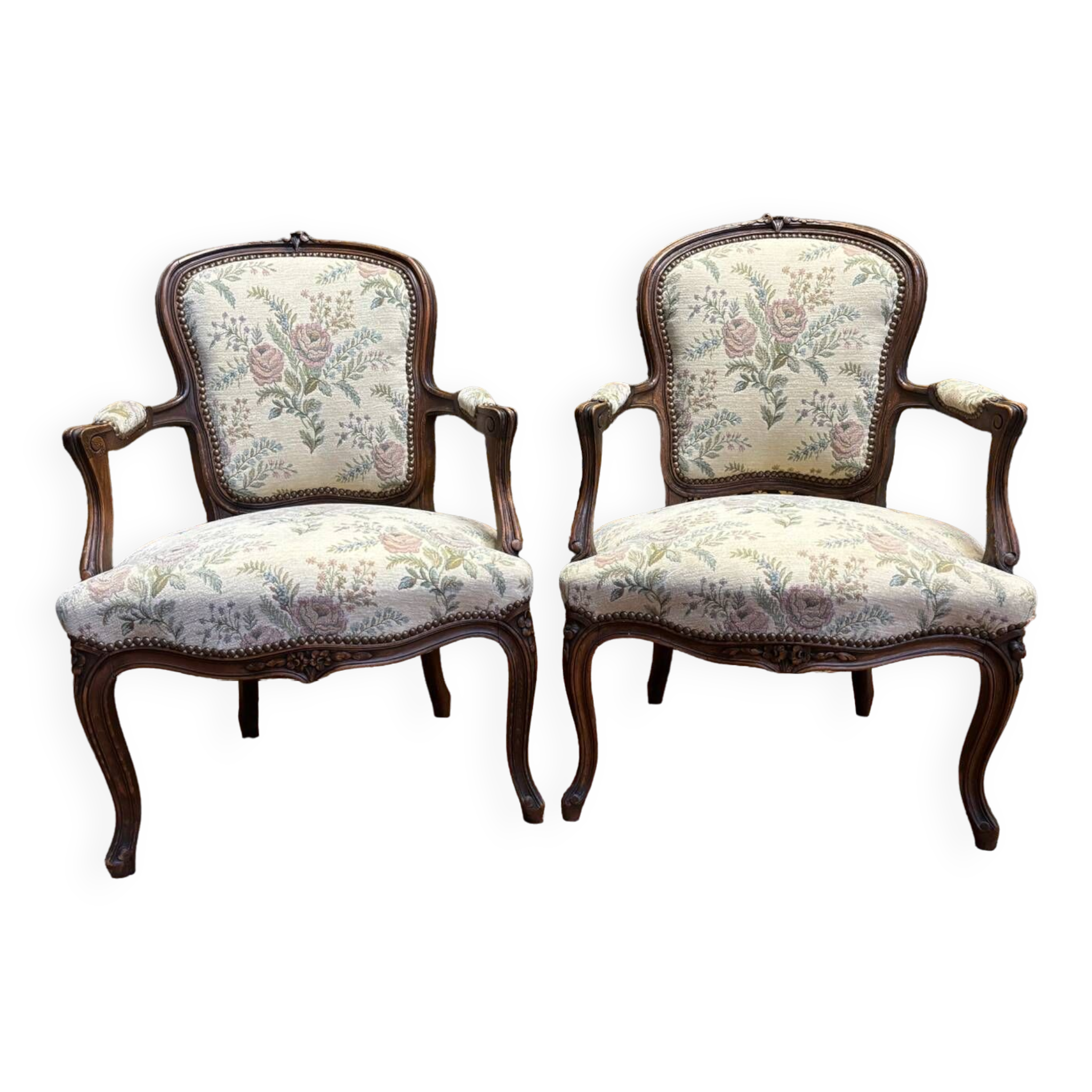 Paire de cabriolets louisXV