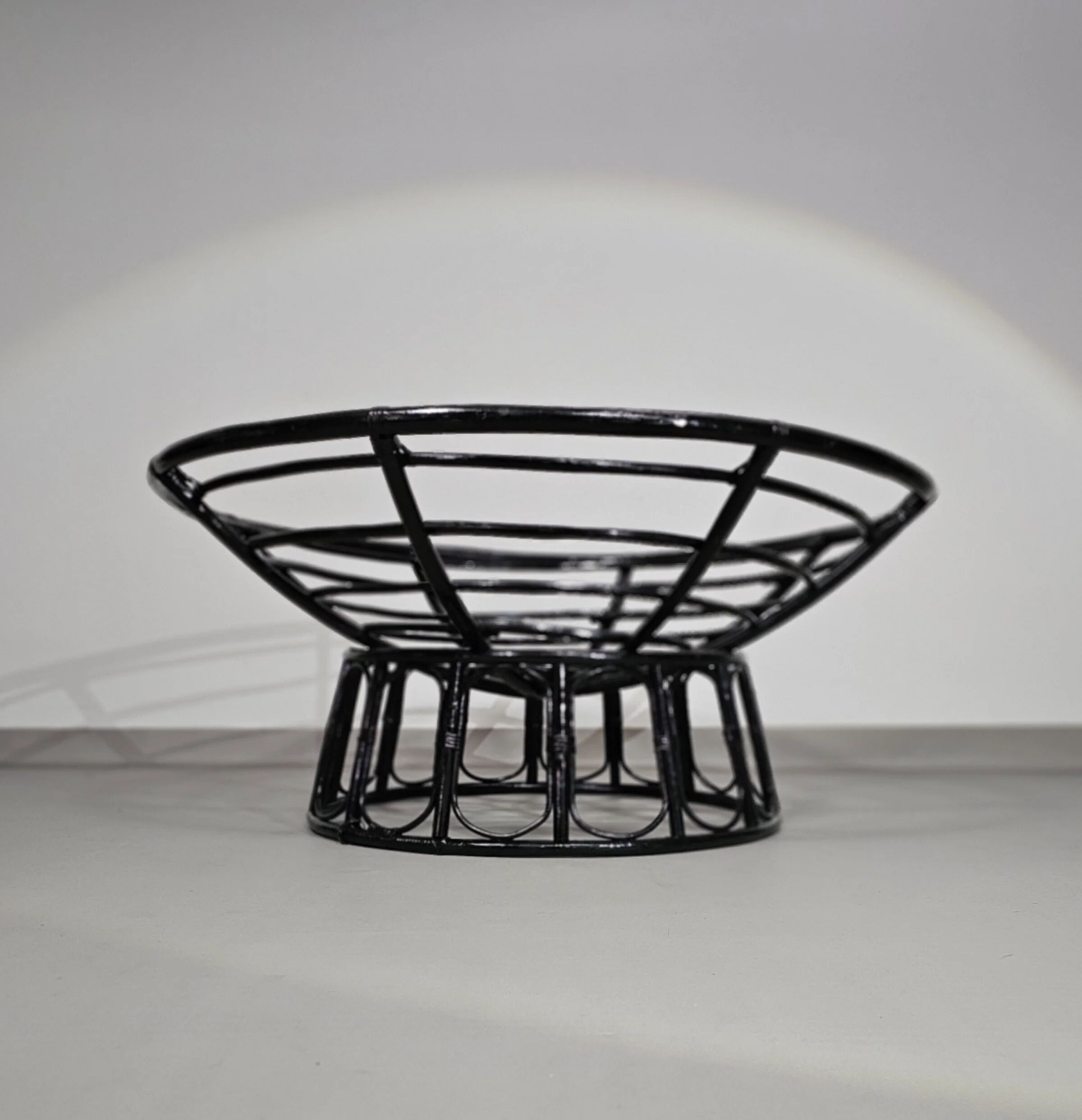 Papasan rattan lounge chair 1970s