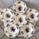 Set of 6 hollow plates Digoin Sarreguemines model Agreste 50s