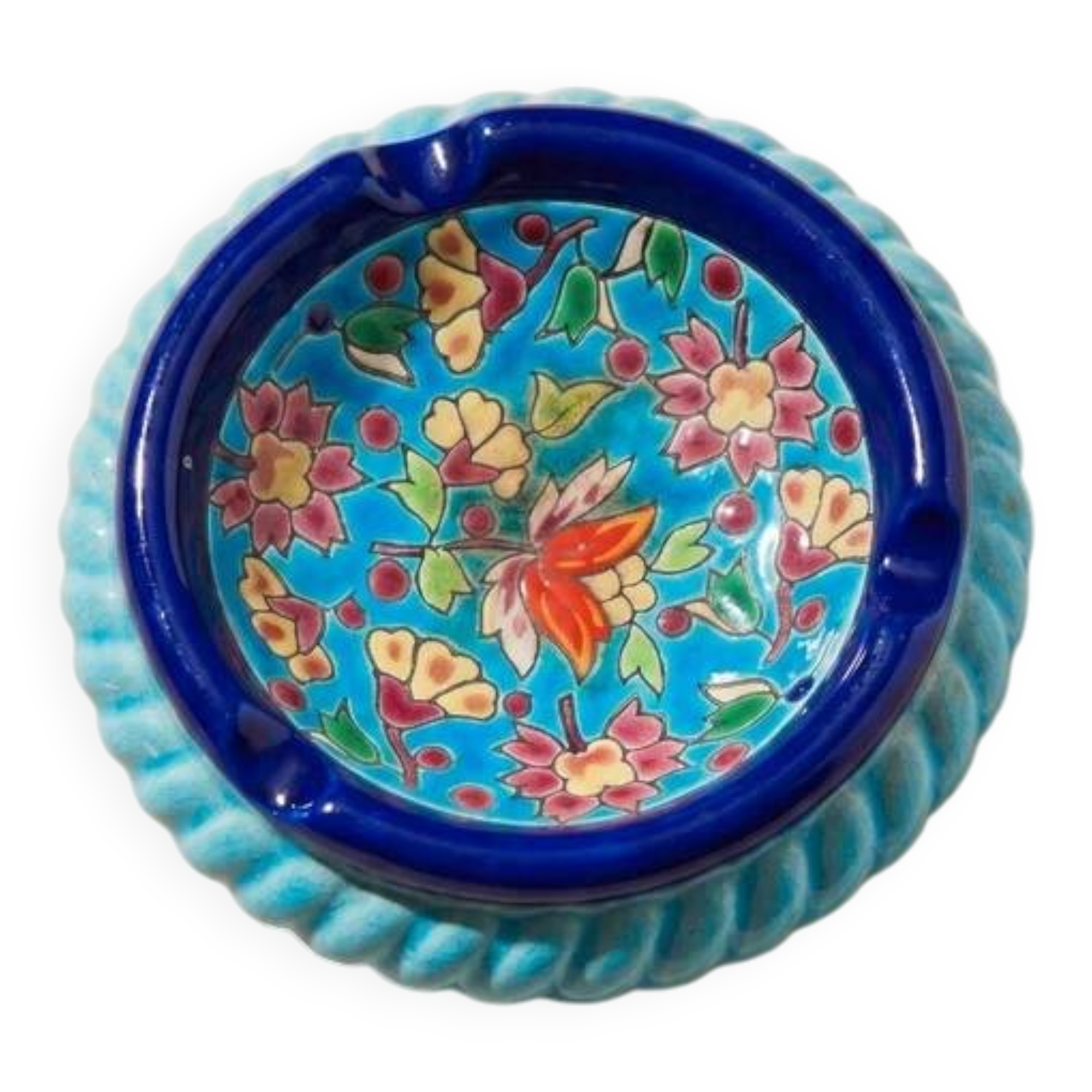 Antique ashtray in Longwy enamel - early 20th century