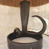 Wrought iron lamp folk art